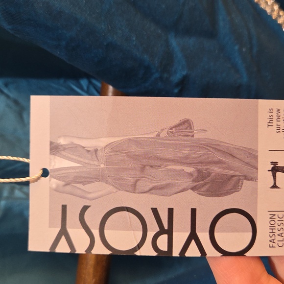 Nwt Large OYROSY jacket With Pears Buttons  Teal Double-Breasted Women's Blazer - Picture 9 of 16